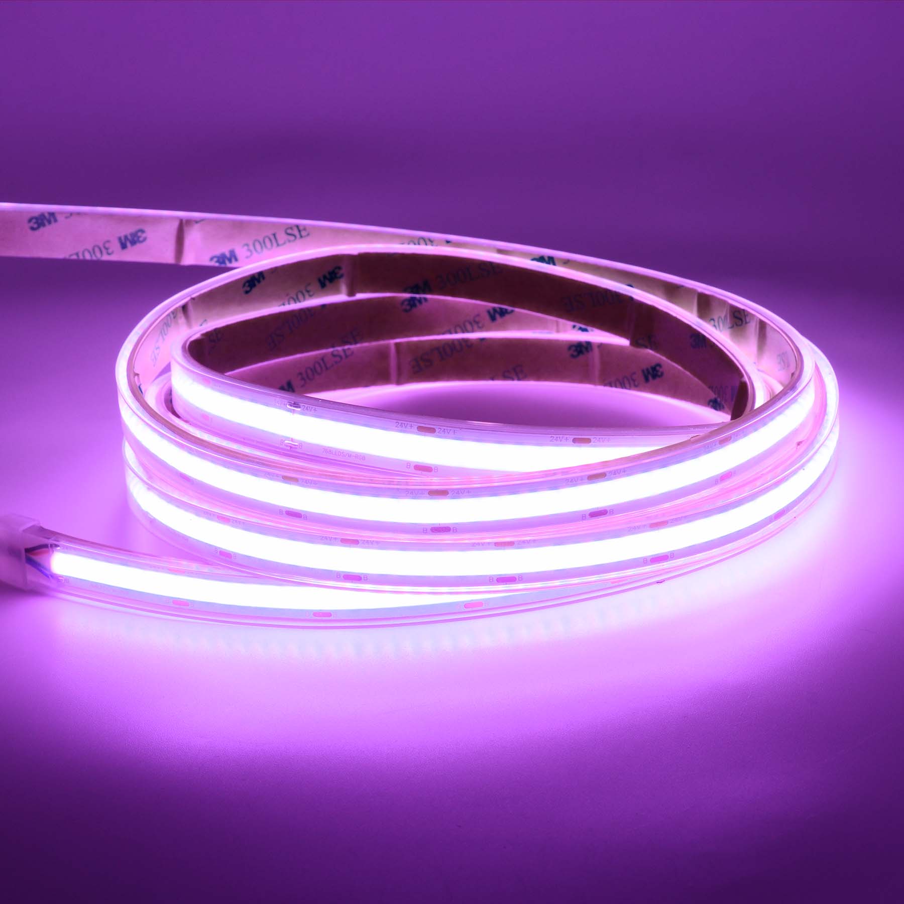 G.W.S LED Wholesale LED Strip Lights LED COB Strip Light, Seamless, 5M Reel, IP20/IP65, 24V, 10mm/12mm Wide, RGB