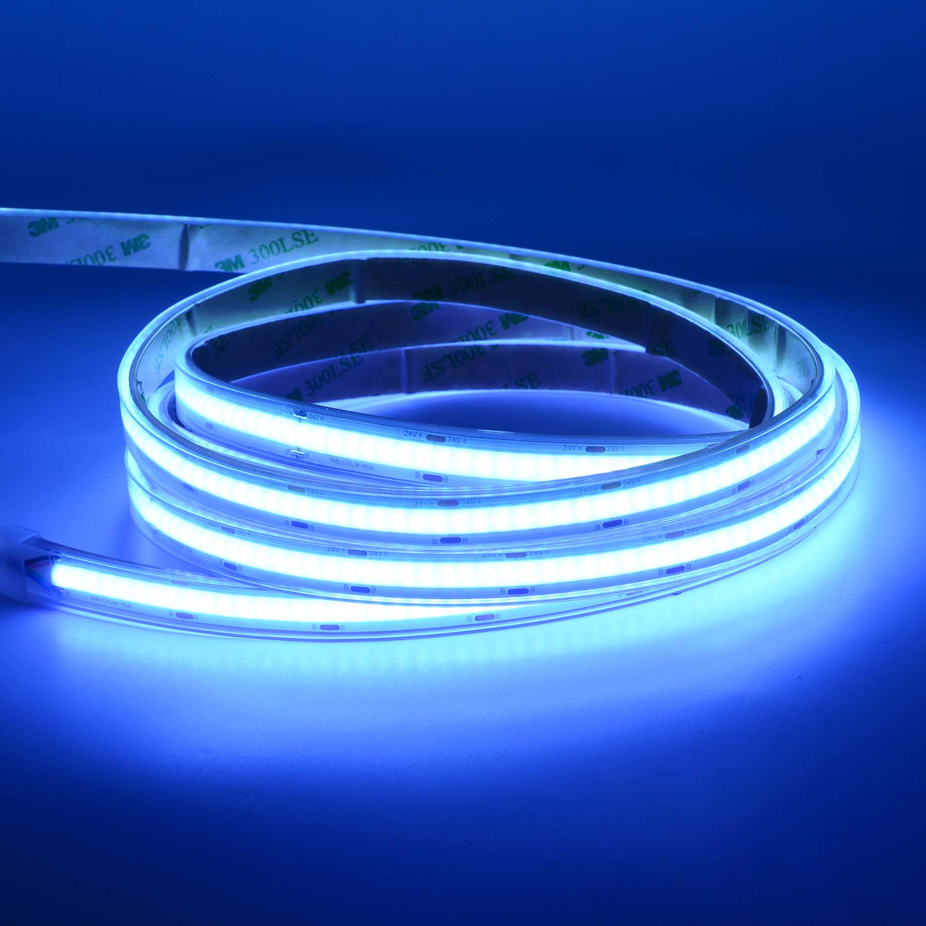 G.W.S LED Wholesale LED Strip Lights LED COB Strip Light, Seamless, 5M Reel, IP20/IP65, 24V, 10mm/12mm Wide, RGB