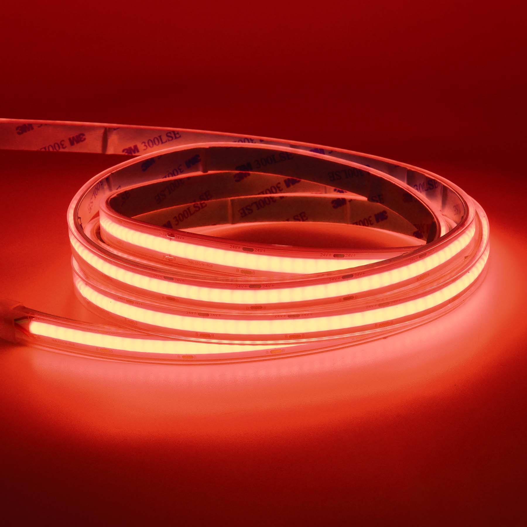 G.W.S LED Wholesale LED Strip Lights LED COB Strip Light, Seamless, 5M Reel, IP20/IP65, 24V, 10mm/12mm Wide, RGB