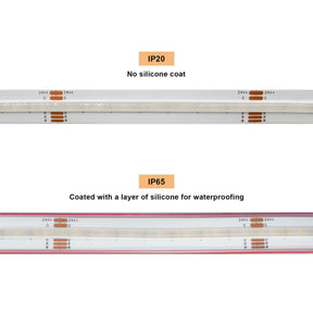 G.W.S LED Wholesale LED Strip Lights LED COB Strip Light, Seamless, 5M Reel, IP20/IP67, 24V, 12mm/14mm Wide, RGB+White
