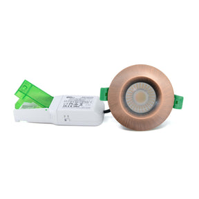 G.W.S LED Wholesale Ltd. Ceiling Light Fixtures Brushed Copper / 1 Fire Rated LED Downlight Dimmable Dual Wattage 5W/8W 4CCT