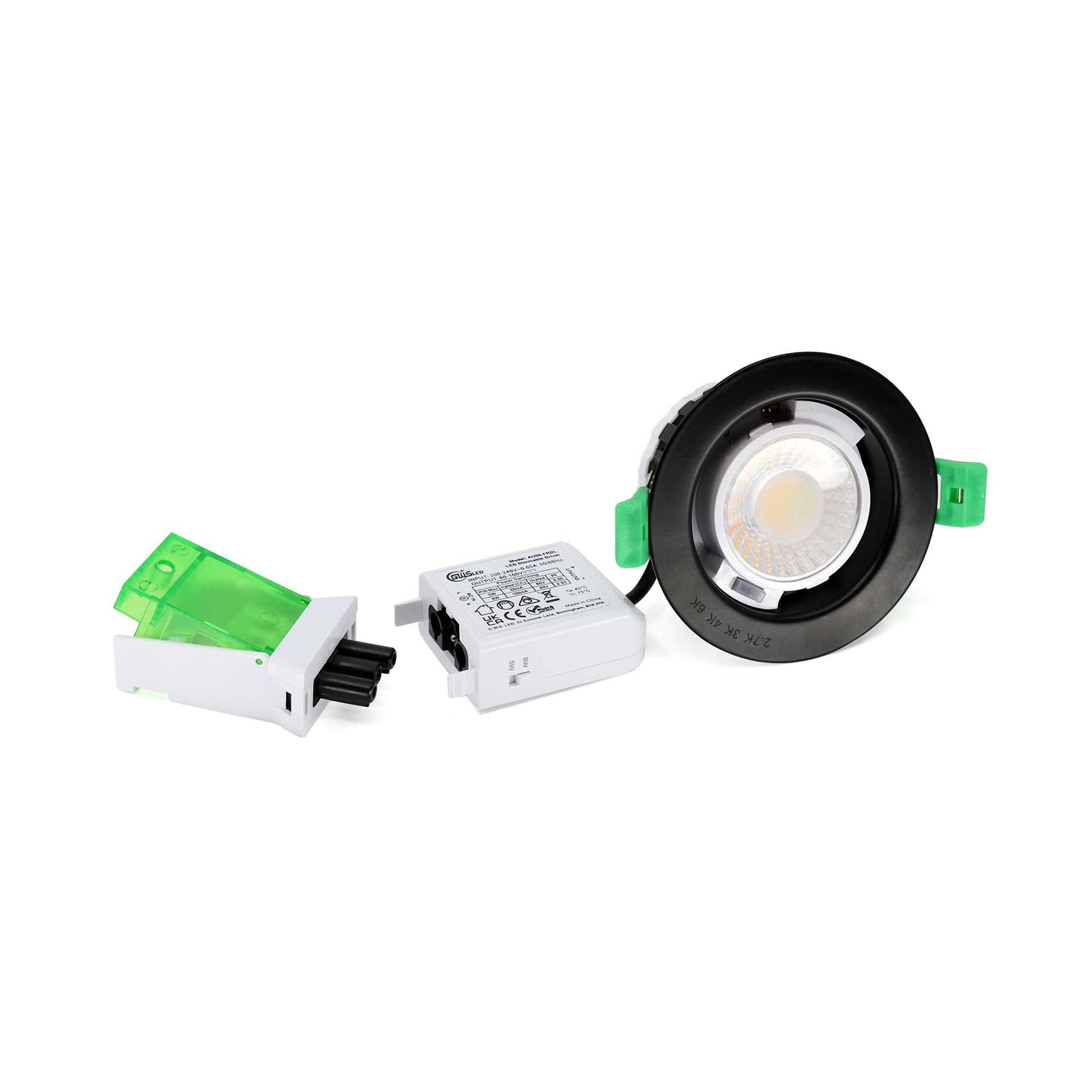 G.W.S LED Wholesale Ltd. Ceiling Light Fixtures Fire Rated LED Downlight Dimmable Dual Wattage 5W/8W 4CCT