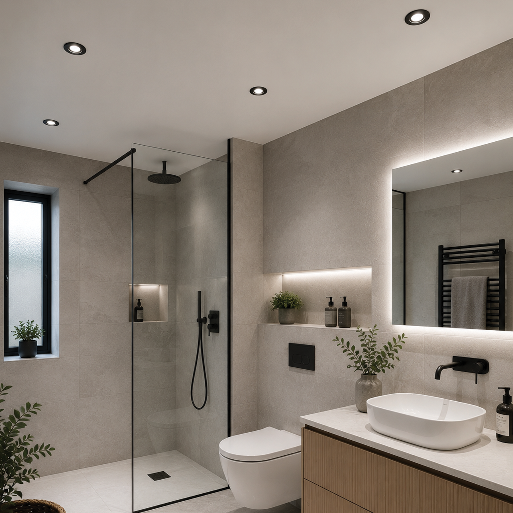 G.W.S LED Wholesale Ltd. Ceiling Light Fixtures Fire Rated LED Downlight Dimmable Dual Wattage 5W/8W 4CCT