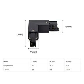 G.W.S LED Wholesale Ltd. L Shape Connector For LED Track Light