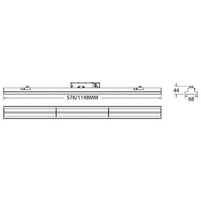 G.W.S LED Wholesale Ltd. LED Linear Track Light With Acrylic Optic Lens 3CCT