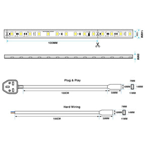 G.W.S LED Wholesale Ltd. LED Strip Lights LED 2835 AC Strip Light, IP65, 220V-240V