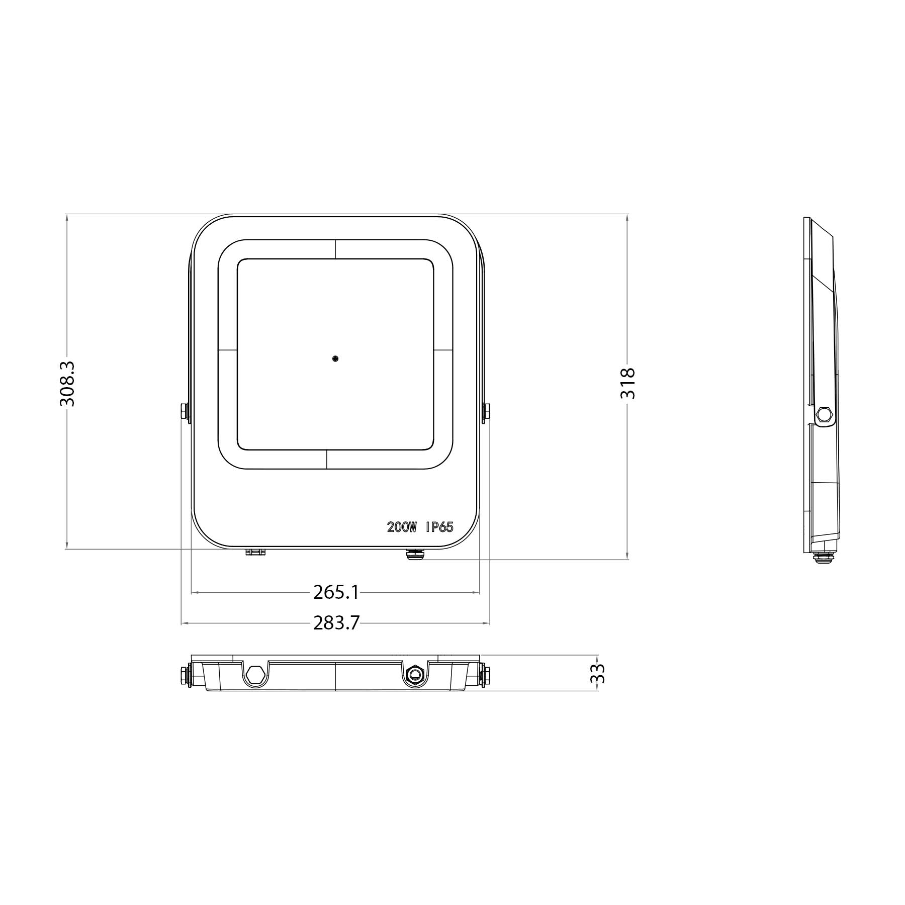 G.W.S LED Wholesale Ltd. Slim LED Floodlights Ultra Slim Black Casing LED Flood Light