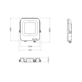 G.W.S LED Wholesale Ltd. Slim LED Floodlights Ultra Slim Black Casing LED Flood Light