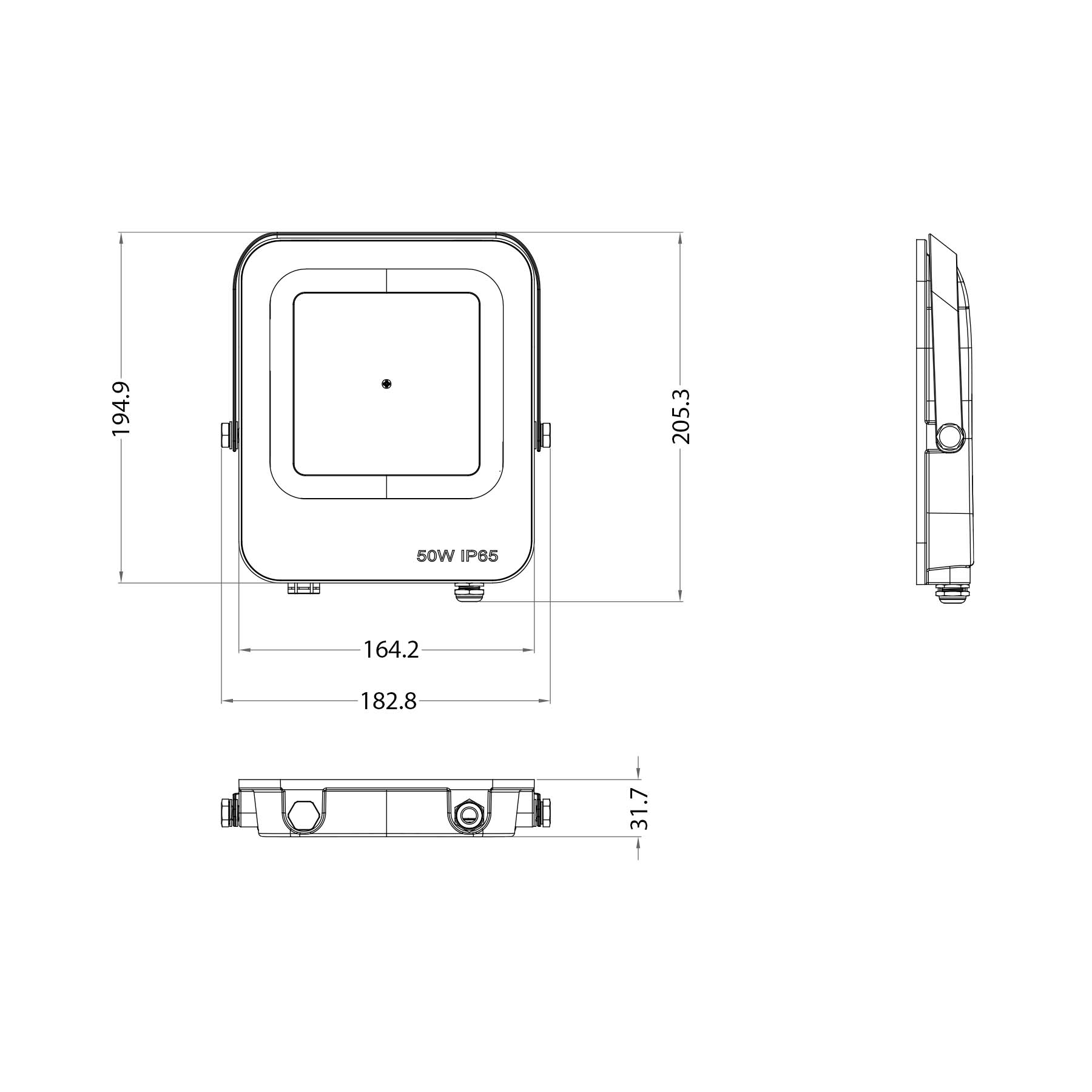 G.W.S LED Wholesale Ltd. Slim LED Floodlights Ultra Slim Black Casing LED Flood Light