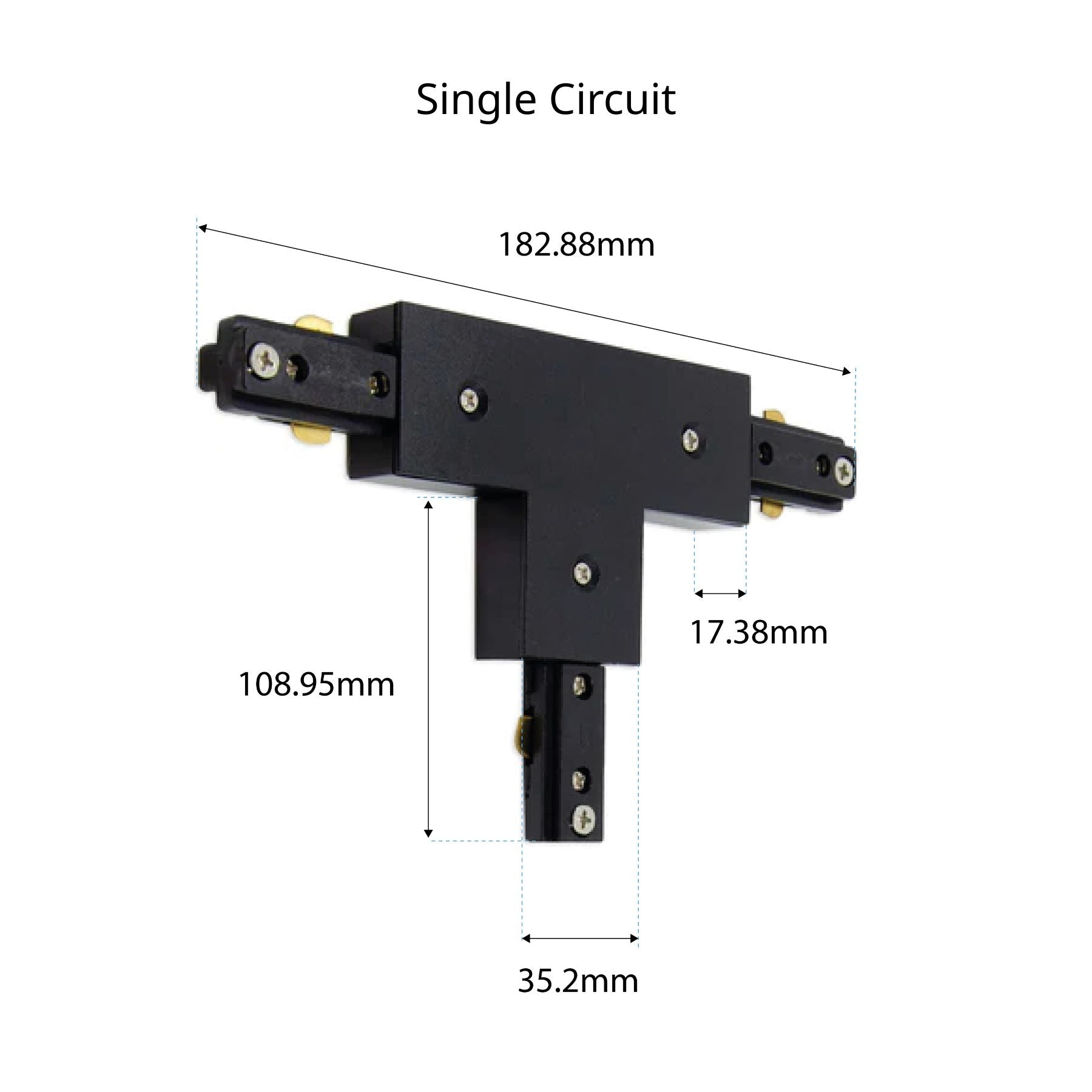 G.W.S LED Wholesale Ltd. T Shape Connector For LED Track Light