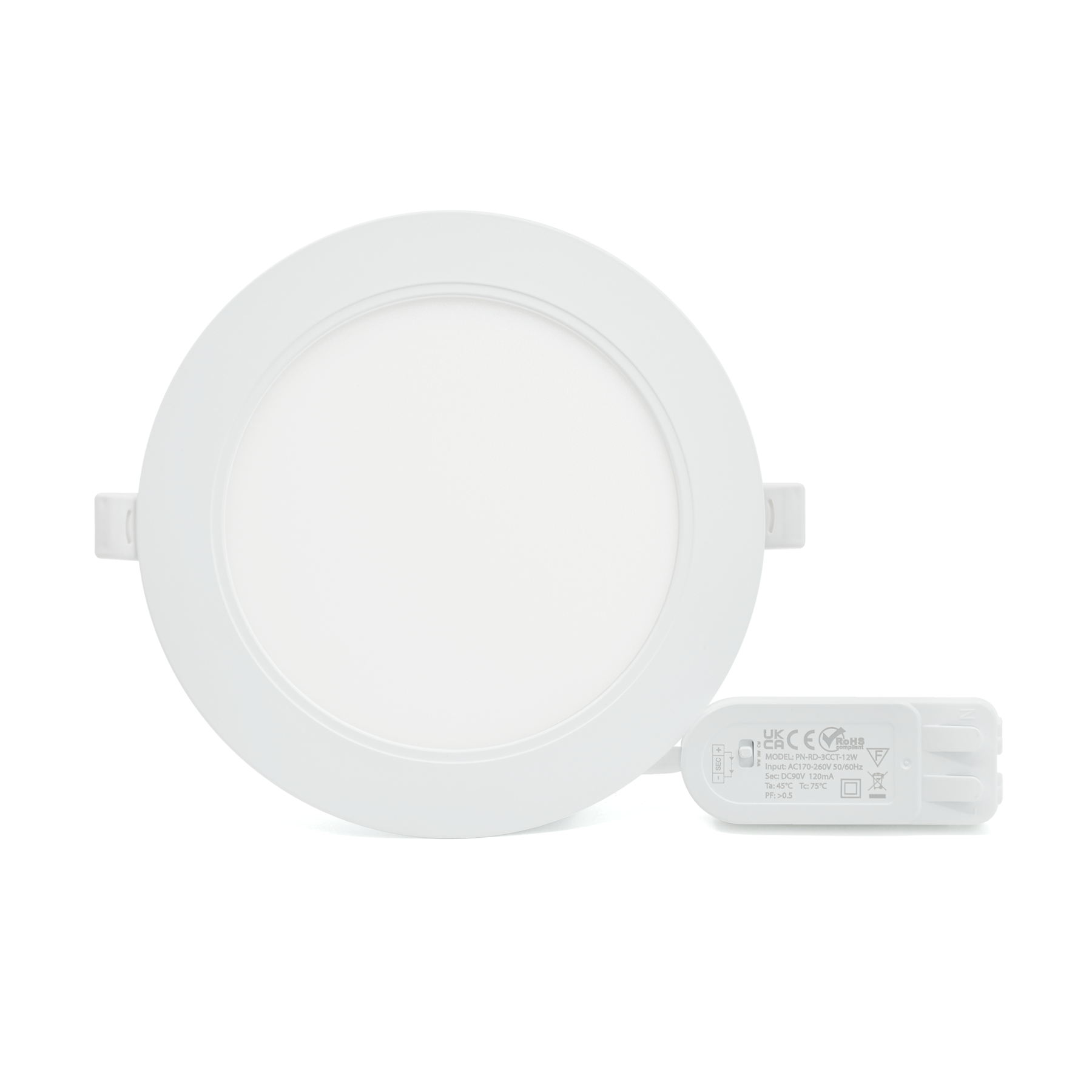 Round Recessed Surface Mounted LED Slim Panel Light 3CCT IP54