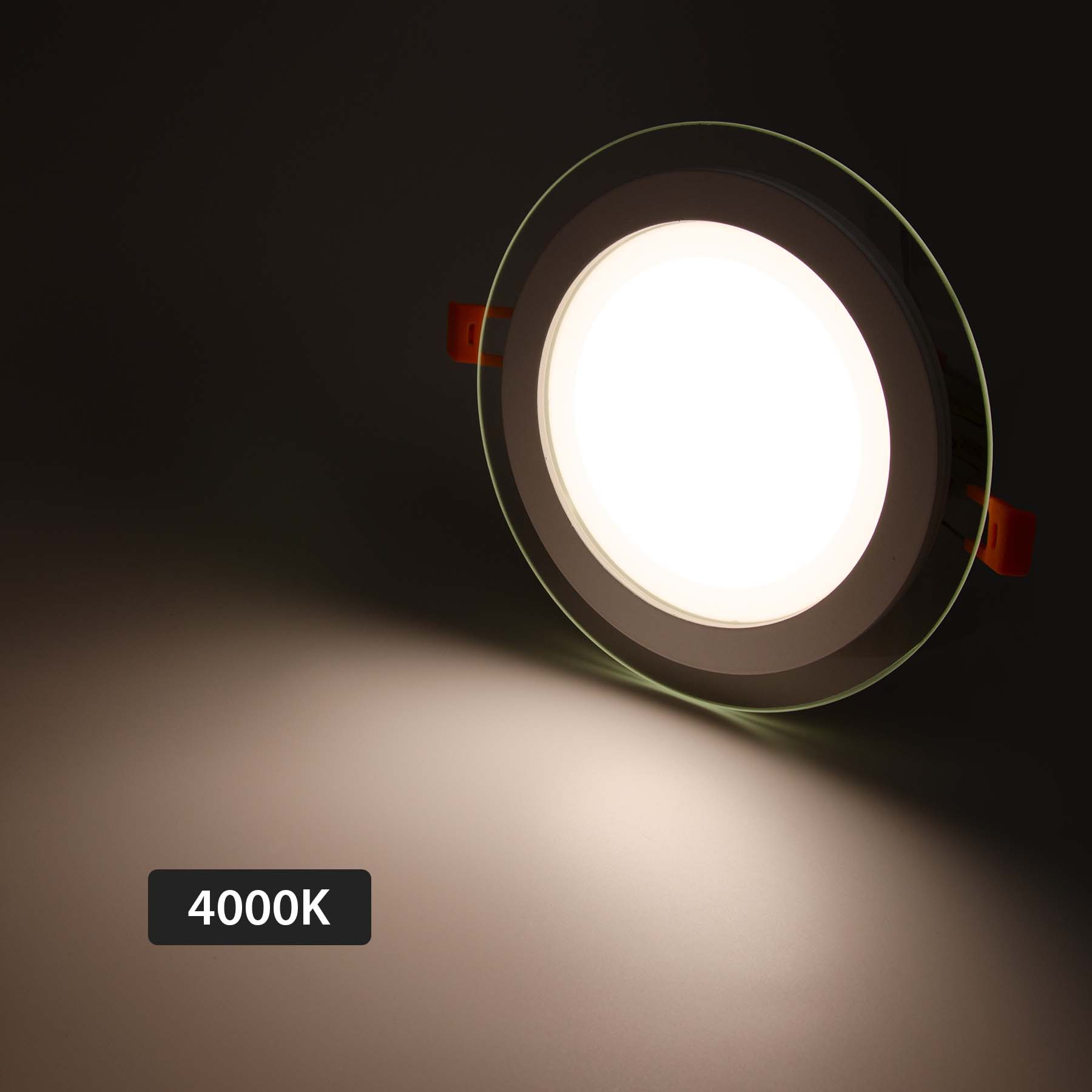 G.W.S LED Wholesale Recessed LED Panel Lights Recessed Round Crystal Glass Edge LED Panel Light