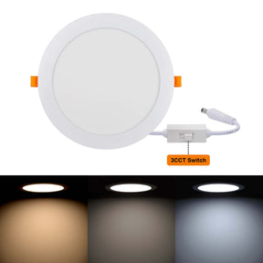 G.W.S LED Wholesale Recessed LED Panel Lights Recessed Round LED Slim Panel Light