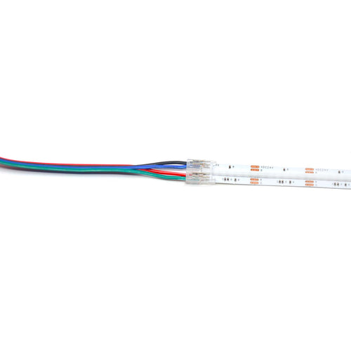 4 Pin 1 End Solderless Wire Connector For RGB LED COB Strip Lights