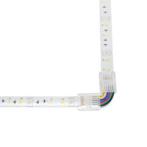 G.W.S LED Wholesale Strip Connectors 12mm / 6 Pin RGBCCT / 5 6 Pin L Shape Quick Fit Flex Connector For RGBCCT LED Strip Lights