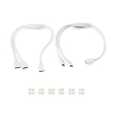 G.W.S LED Wholesale Strip Connectors 2 4 Pin 1 to 2 Ways Y Splitter Cable For RGB LED Strip Light