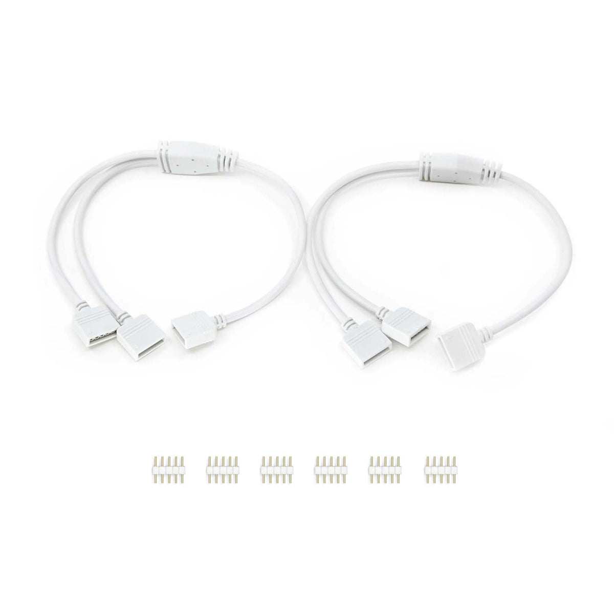 G.W.S LED Wholesale Strip Connectors 2 5 Pin 1 to 2 Ways Y Splitter Cable For RGBW LED Strip Light