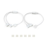 G.W.S LED Wholesale Strip Connectors 2 5 Pin 1 to 2 Ways Y Splitter Cable For RGBW LED Strip Light