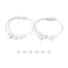 G.W.S LED Wholesale Strip Connectors 2 5 Pin 1 to 2 Ways Y Splitter Cable For RGBW LED Strip Light