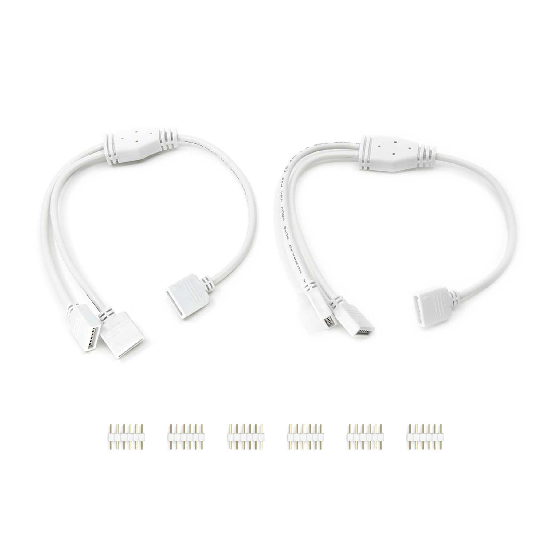 6 Pin 1 to 2 Ways Y Splitter Cable For RGB+CCT LED Strip Light