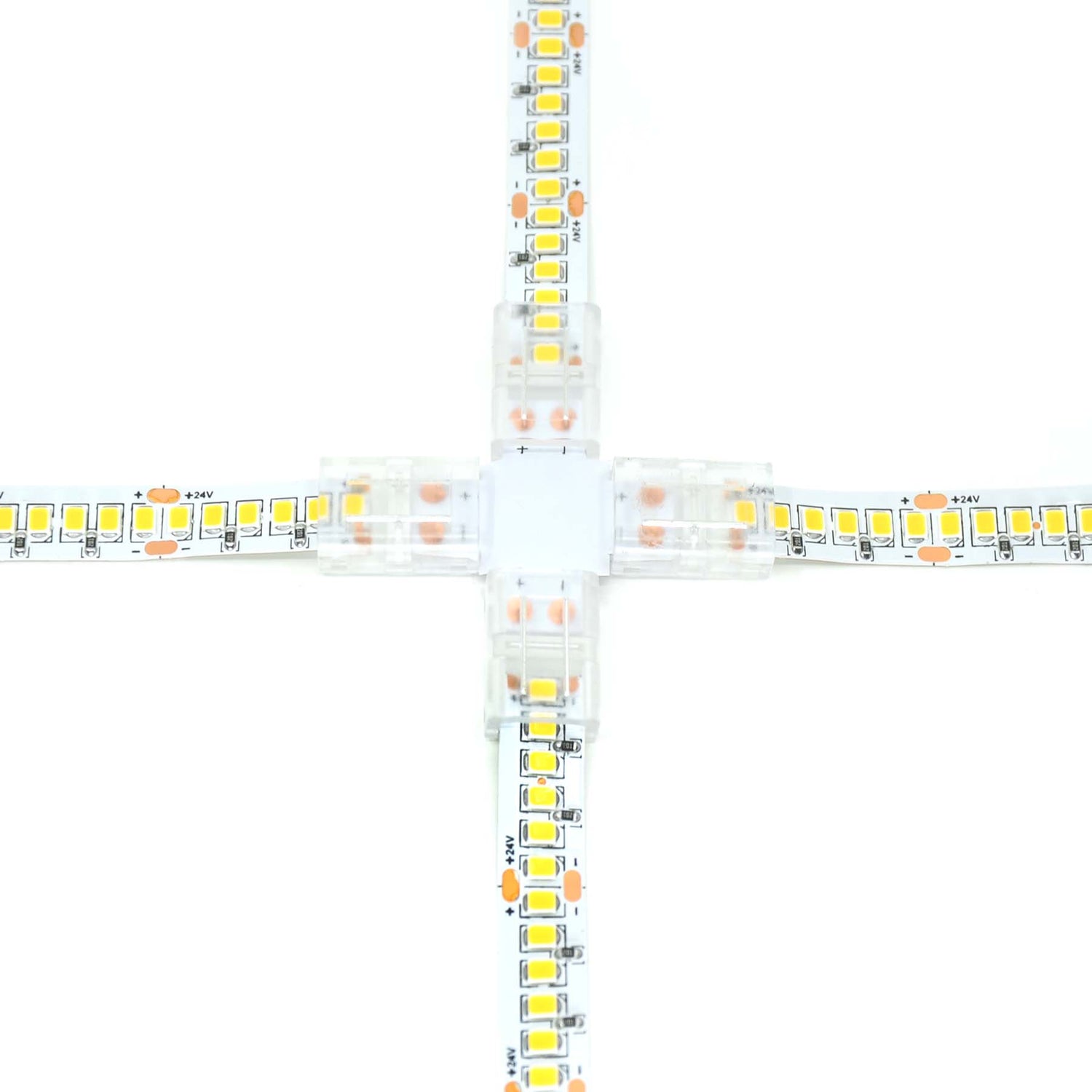 Two Pin Led 2 Pin Solderless X Shape Connector For Single Colour LED Strip Lights