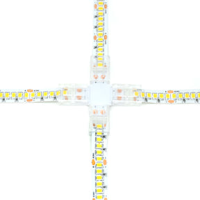 G.W.S LED Wholesale Strip Connectors 2 Pin X Shape Connector For Single Colour LED Strip Lights