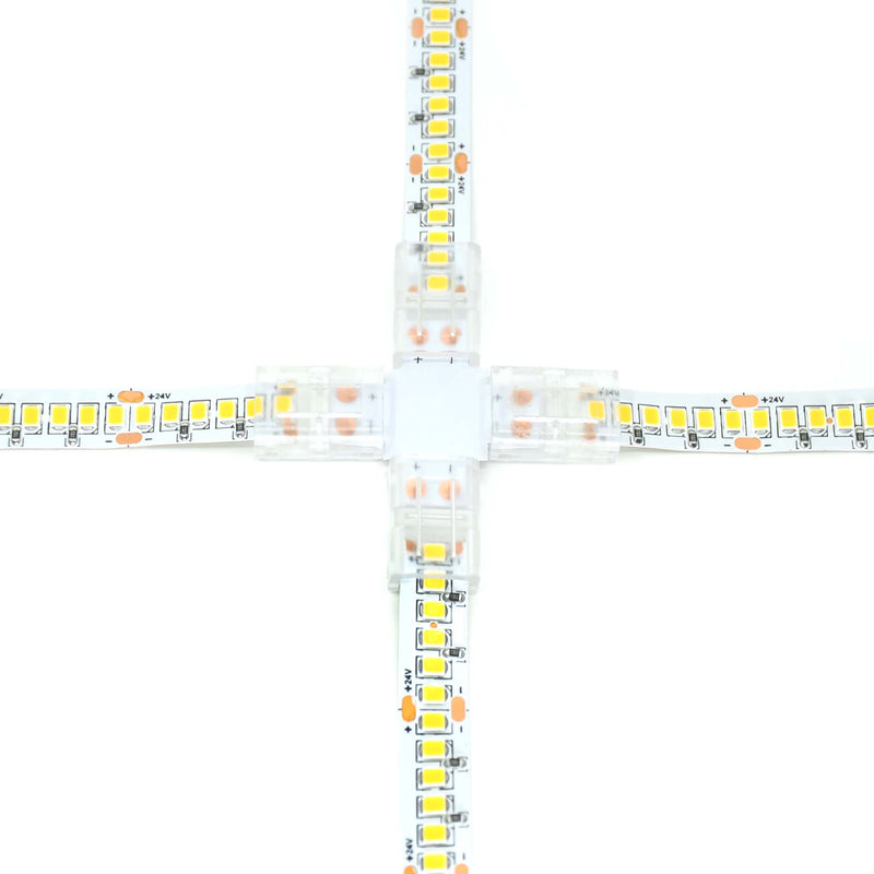 2 Pin Solderless X Shape Connector For Single Colour LED Strip Lights