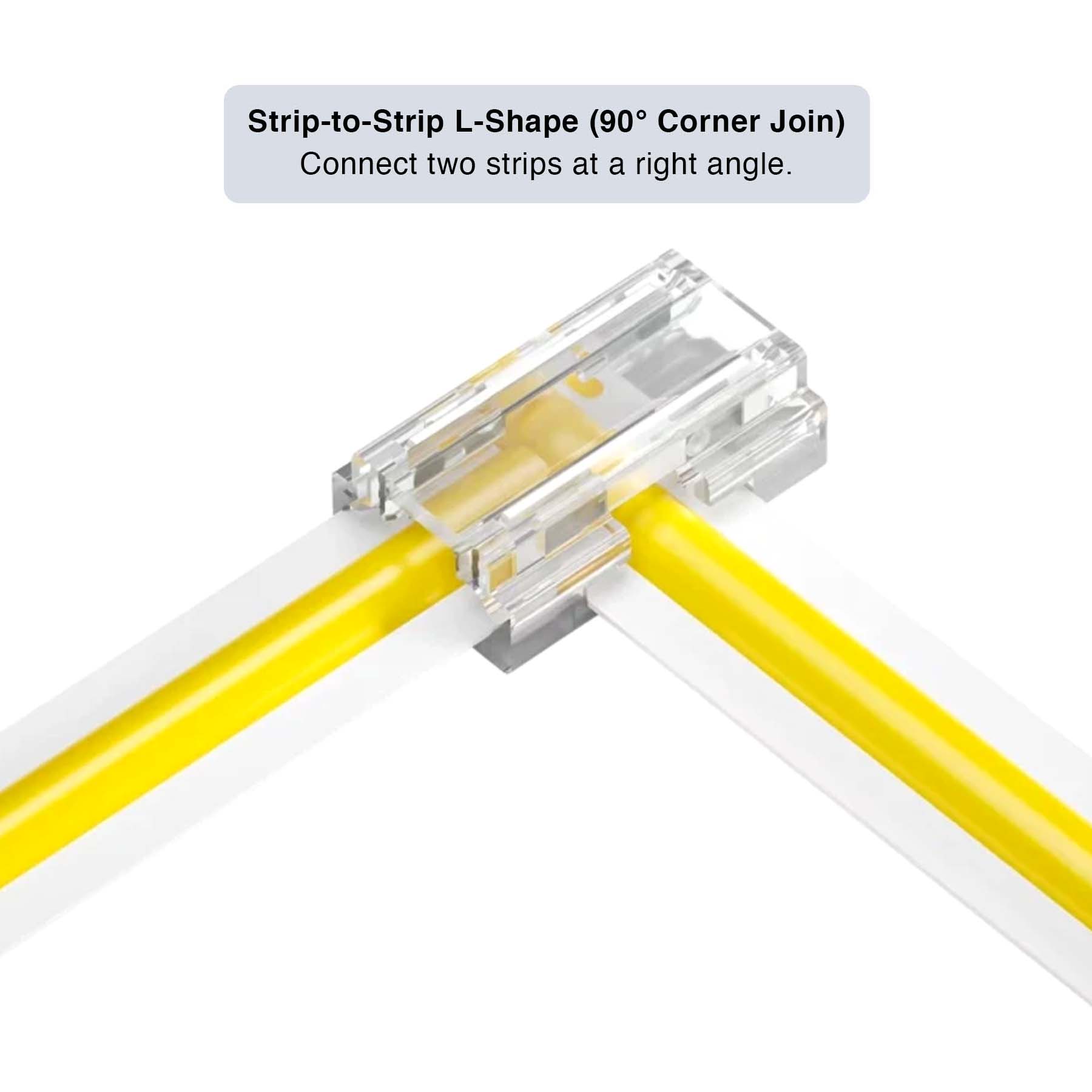 G.W.S LED Wholesale Strip Connectors 8-In-1 Beetle Clip Solderless Connector for COB/SMD Single Colour DC LED Strip Lights