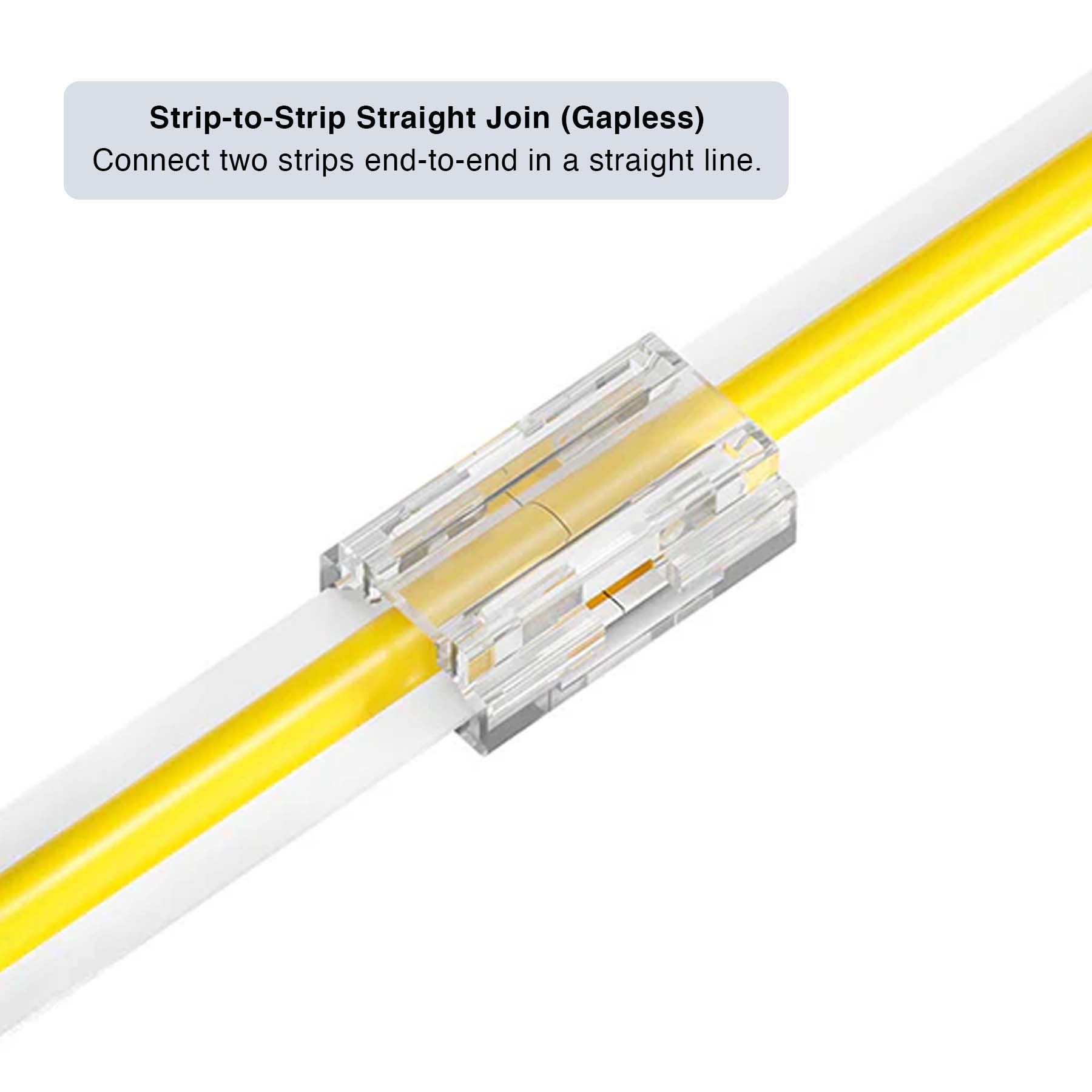 G.W.S LED Wholesale Strip Connectors 8-In-1 Beetle Clip Solderless Connector for COB/SMD Single Colour DC LED Strip Lights