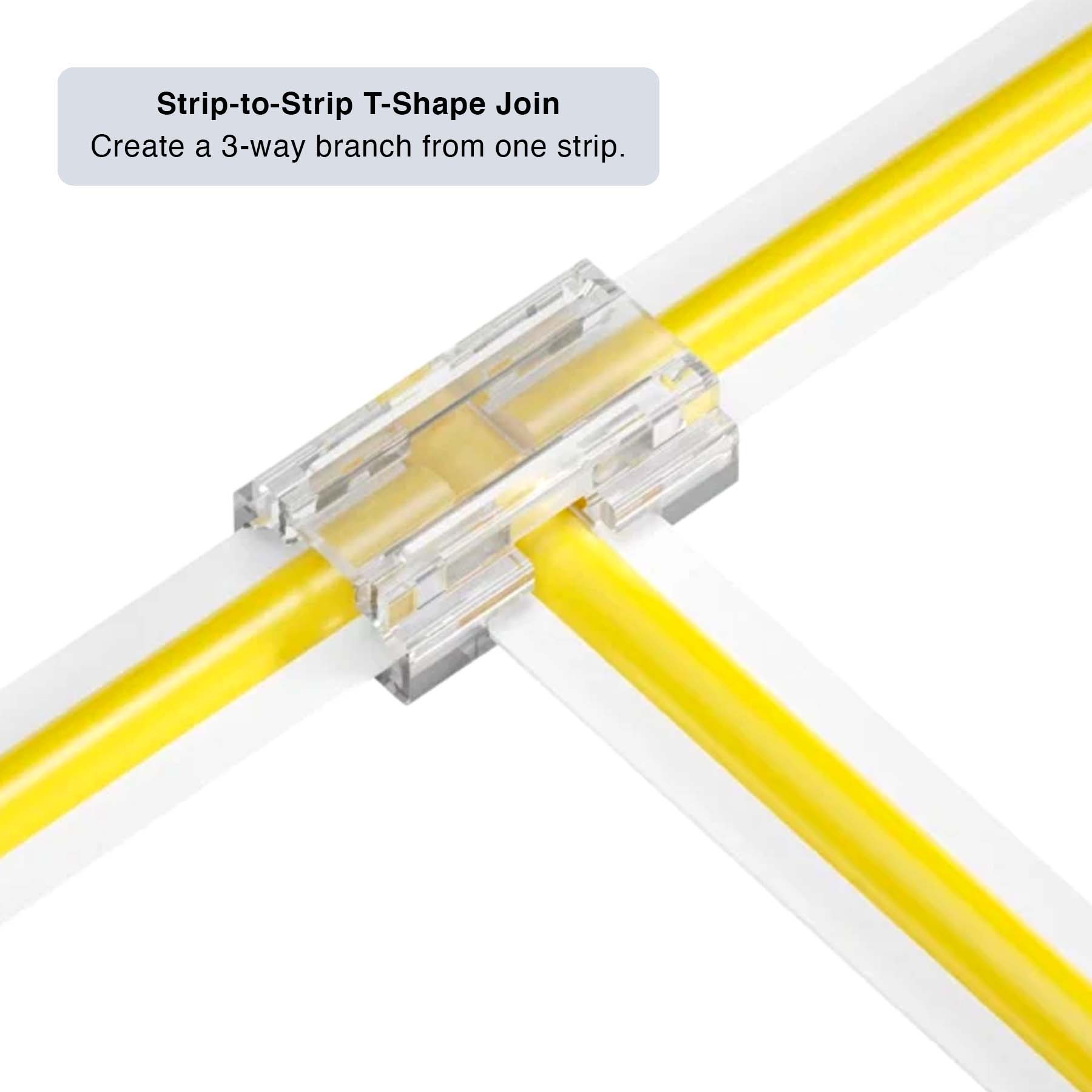G.W.S LED Wholesale Strip Connectors 8-In-1 Beetle Clip Solderless Connector for COB/SMD Single Colour DC LED Strip Lights