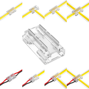 G.W.S LED Wholesale Strip Connectors 8-In-1 Beetle Clip Solderless Connector for COB/SMD Single Colour DC LED Strip Lights