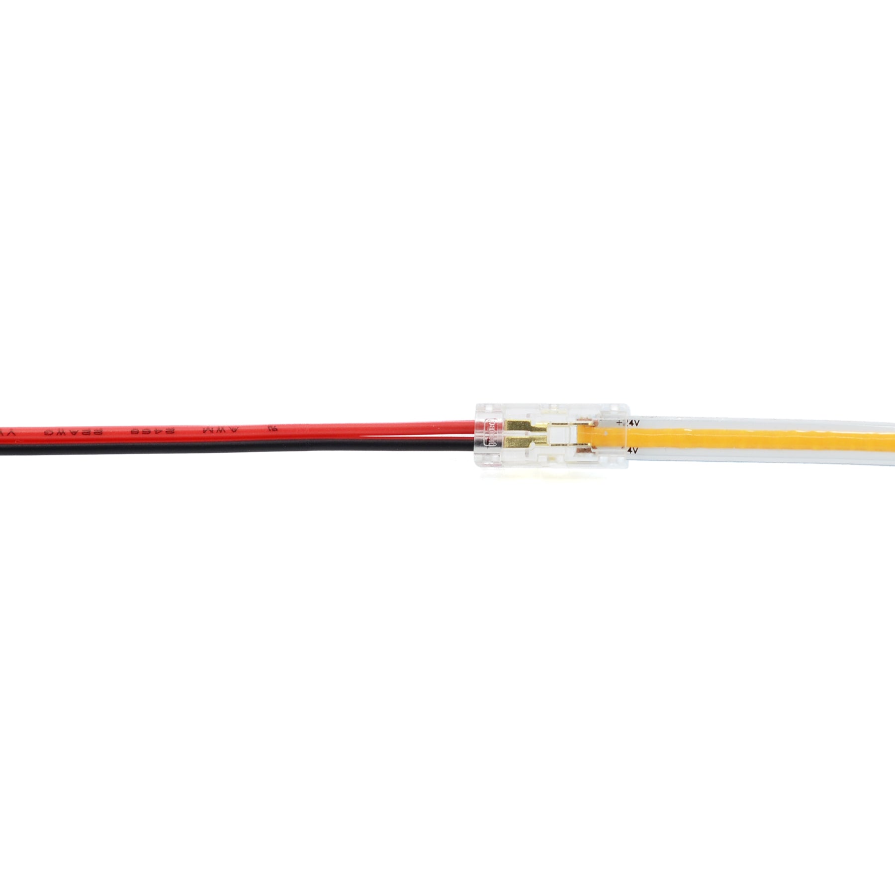 G.W.S LED Wholesale Strip Connectors COB / 5mm / 2 Pin Single Colour 1 End Wire Cable For DC LED Strip Lights, Pack of 5