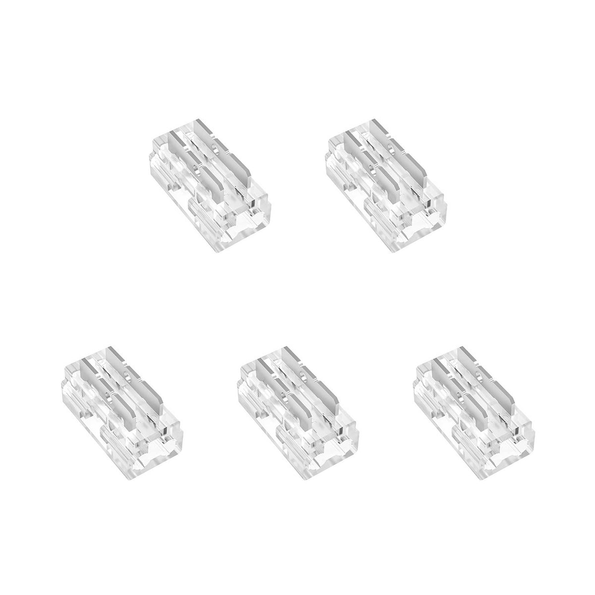 G.W.S LED Wholesale Strip Connectors COB/SMD / 5mm / 2 Pin Single Colour 8-In-1 Beetle Clip Solderless Connector for Single Colour DC LED Strip Lights