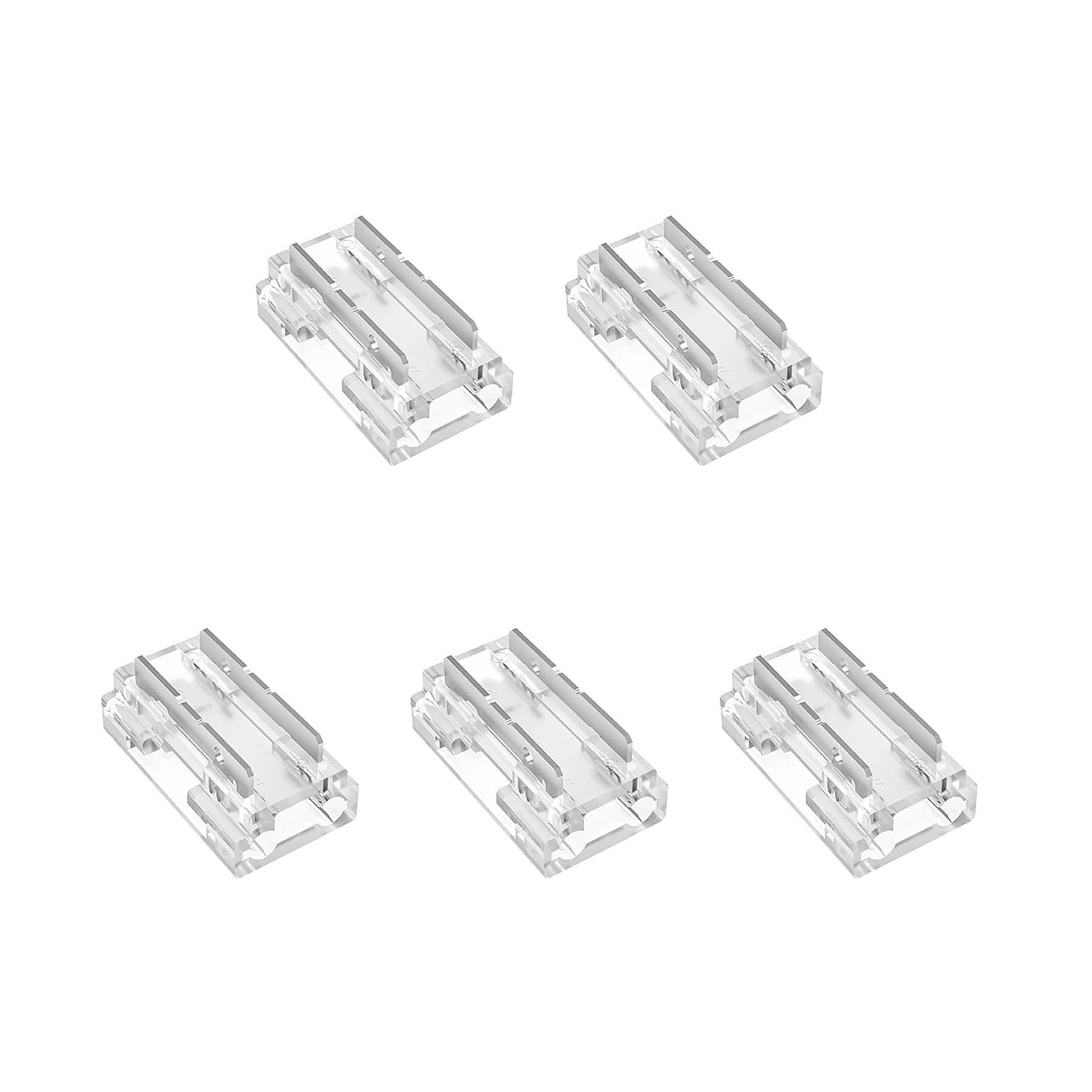 G.W.S LED Wholesale Strip Connectors COB/SMD / 8mm / 2 Pin Single Colour 8-In-1 Beetle Clip Solderless Connector for Single Colour DC LED Strip Lights