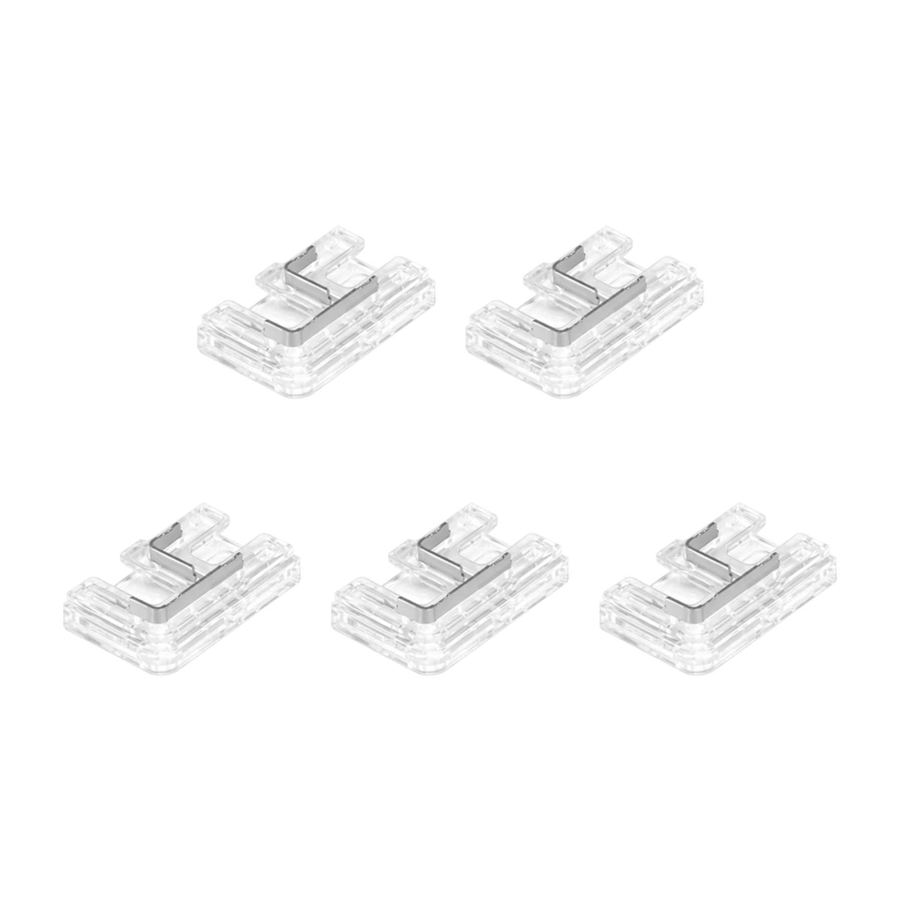 G.W.S LED Wholesale Strip Connectors Ultra Slim Mini L Shape Seamless Clamp Connector for COB/SMD Single Colour DC LED Strip Lights