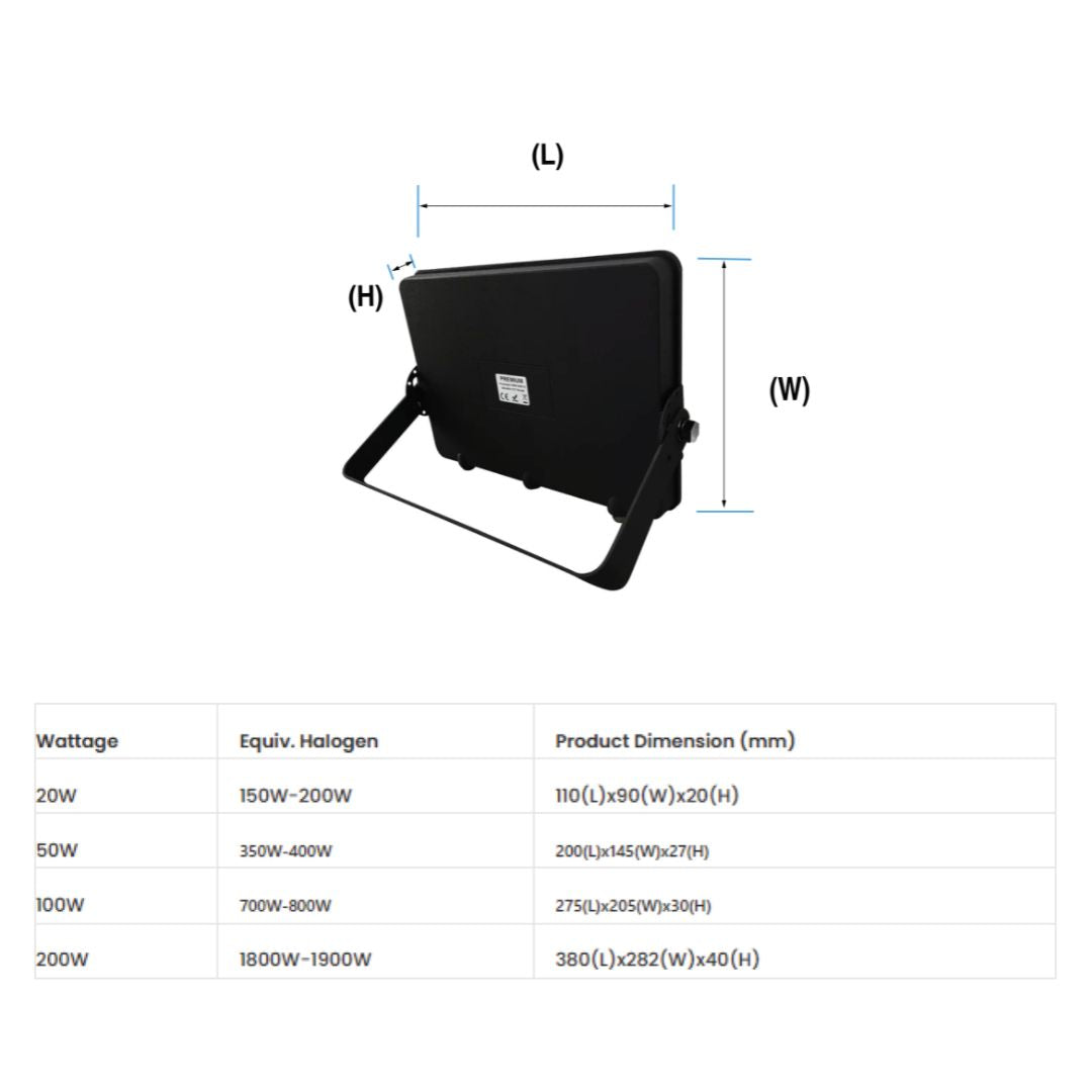 Infinity Infinity LED Floodlight Infinity Black Casing Amber LED Flood Light