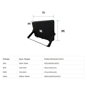 Infinity Infinity LED Floodlight Infinity Black Casing Amber LED Flood Light