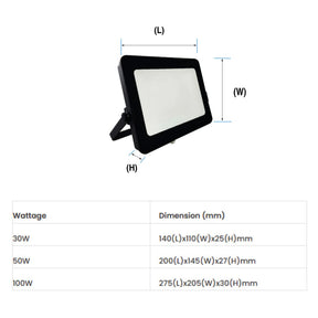 Infinity Infinity LED Floodlight Infinity Black Casing LED Colour Changing RGB Flood Light