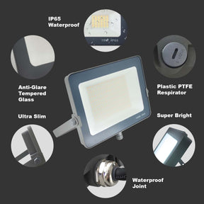 Infinity Infinity LED Floodlight Infinity Grey Casing Tri-Colour (3000K/4000K/6000K) LED Flood Light
