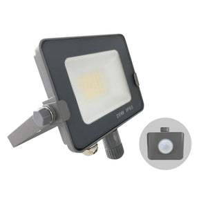 G.W.S LED Wholesale Ltd. Infinity LED Floodlight 20W / Tricolour (3000K+4000K+6000K) / PIR Motion Sensor Infinity Grey Casing Tri-Colour LED Flood Light With PIR Motion Sensor