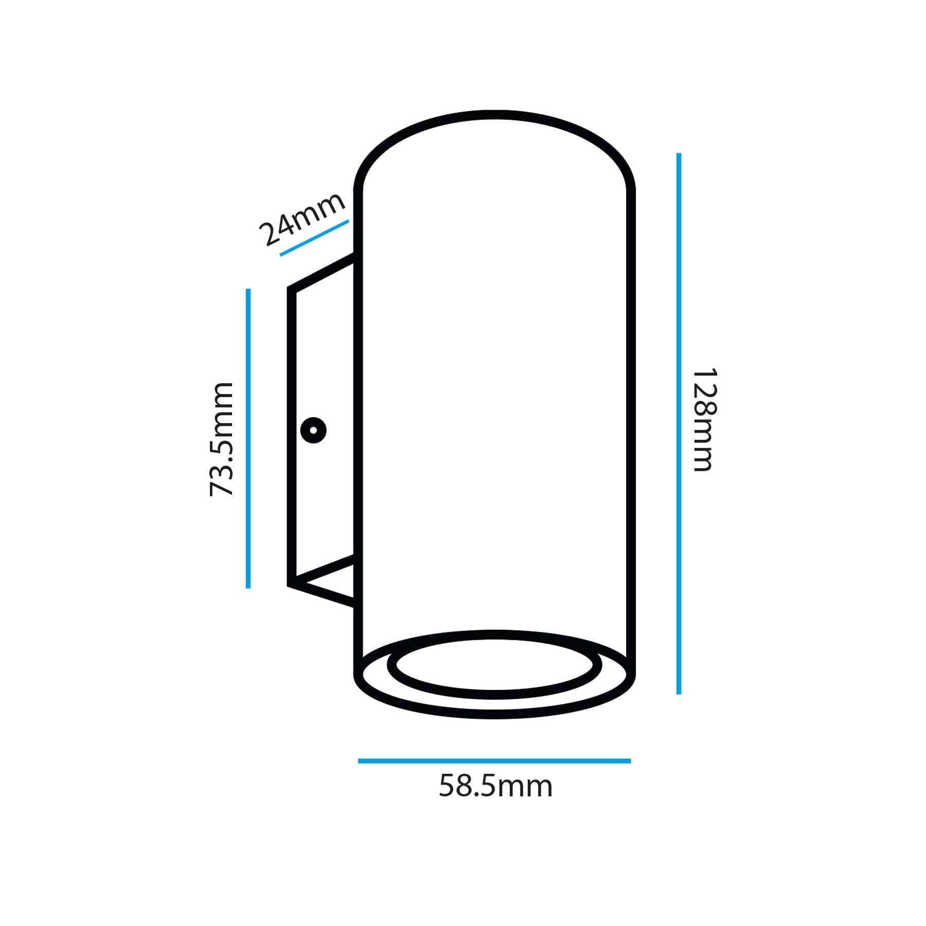 G.W.S. LED LED Wall Lights 10W Black Up and Down LED Wall Light (WL-B1-UD)