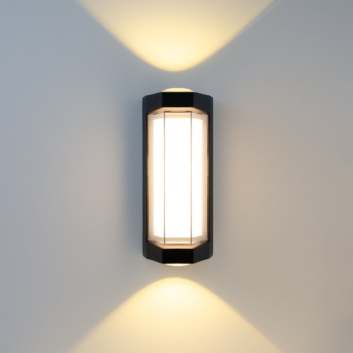 16W Black LED Up and Down Wall Light (WL-A-SQ)