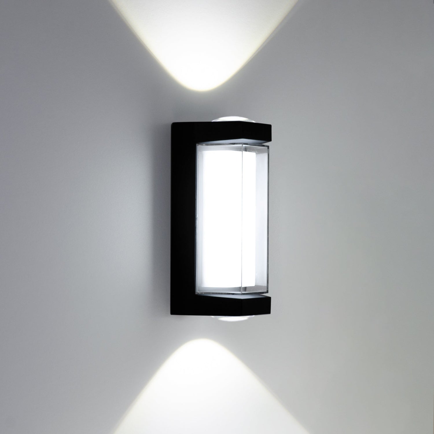 16W Black LED Up and Down Wall Light (WL-A-SQ)