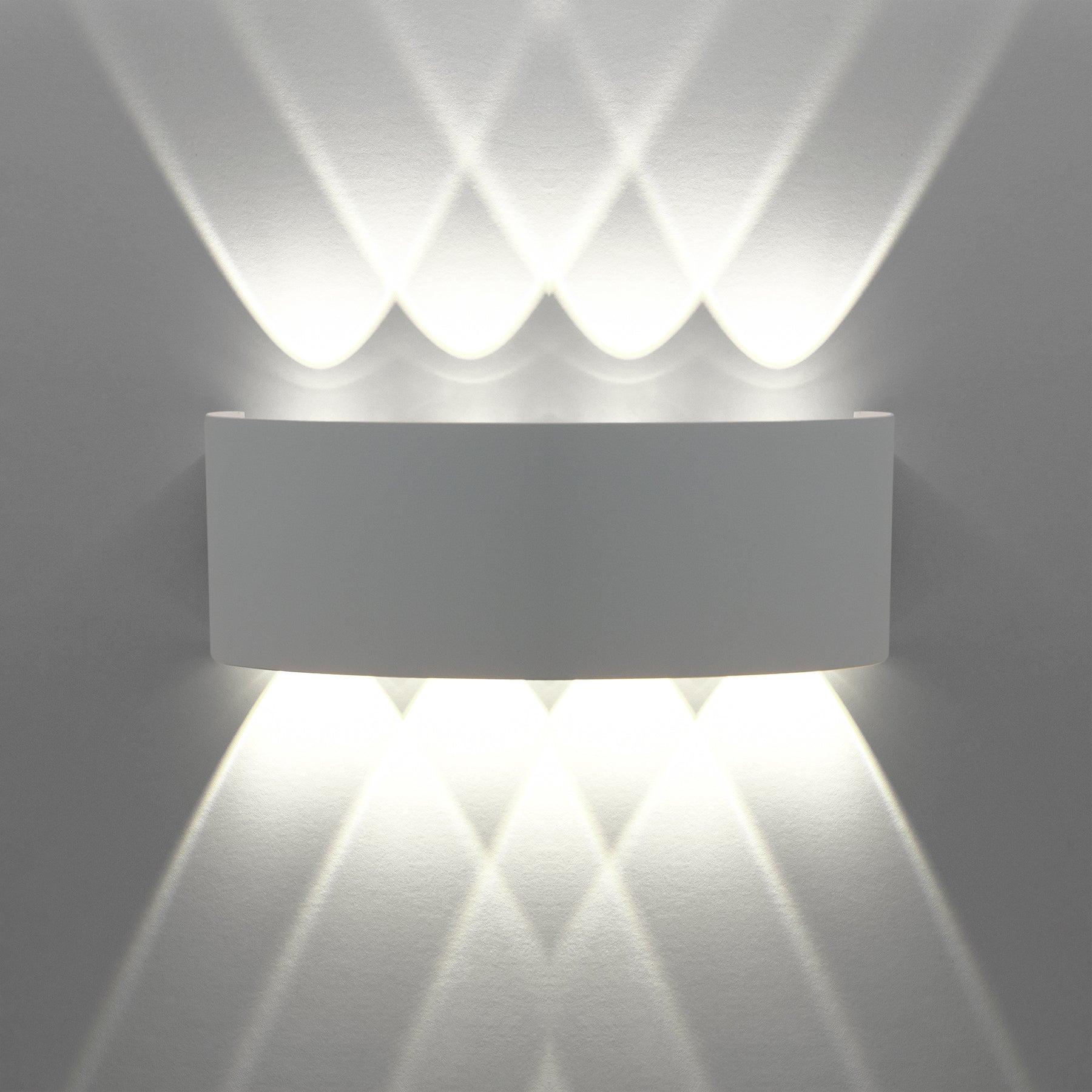 G.W.S. LED LED Wall Lights 8W / Cool White (6000K) 8W White Up and Down LED Wall Light (WL-T8)