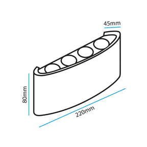 G.W.S. LED LED Wall Lights 8W White Up and Down LED Wall Light (WL-T8)