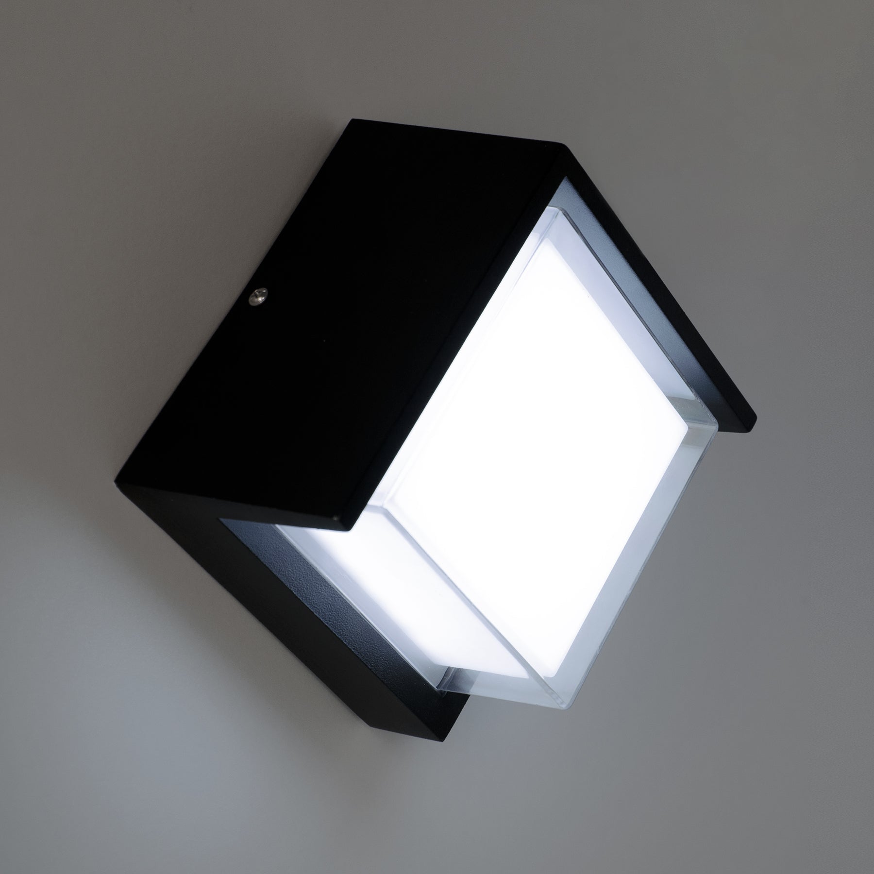 G.W.S. LED LED Wall Lights Cool White (6000K) 12W Black Square LED Wall Light (WL-C-SQ)