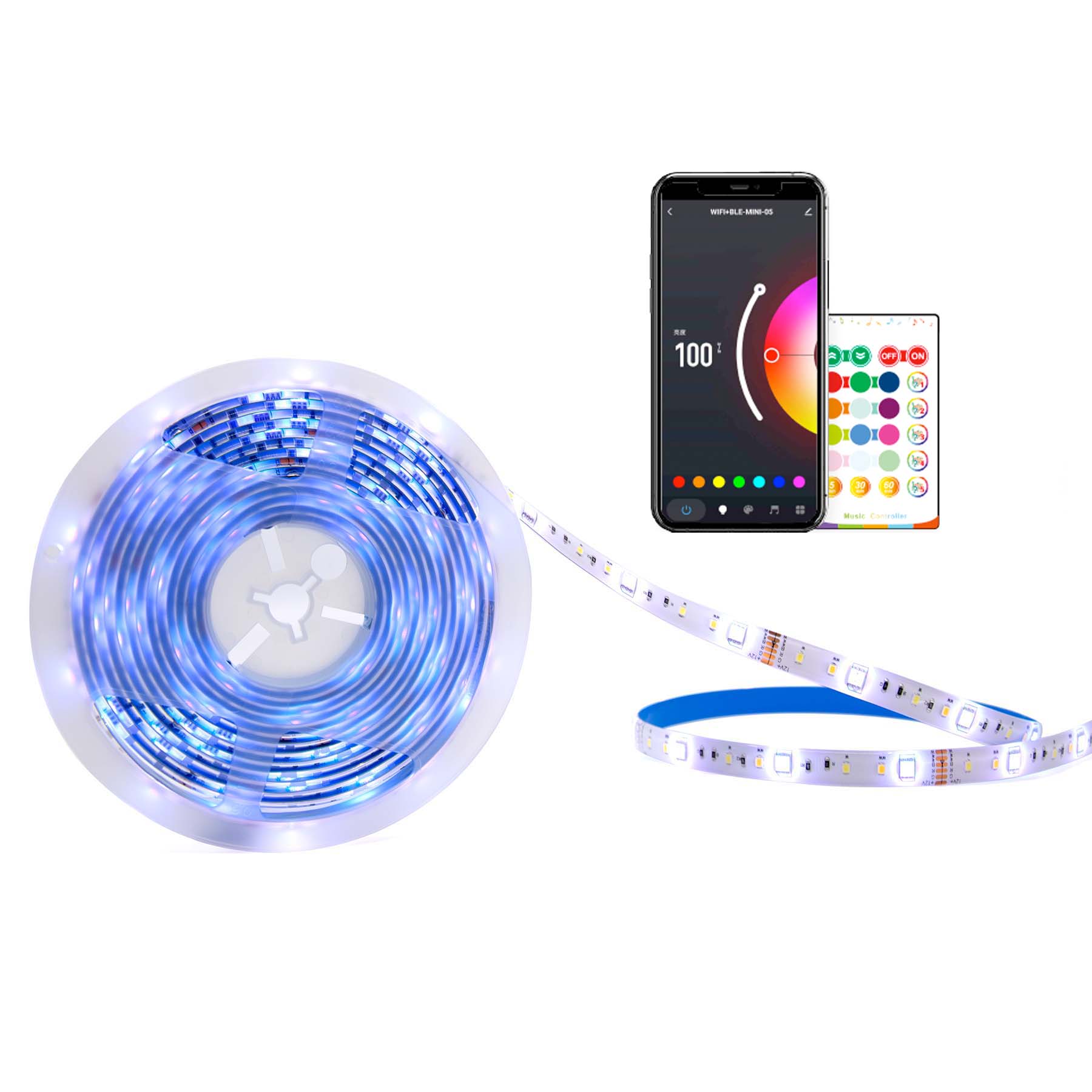 SmartLife LED-Streifen, Bluetooth®, RGB / Warmweiss, SMD