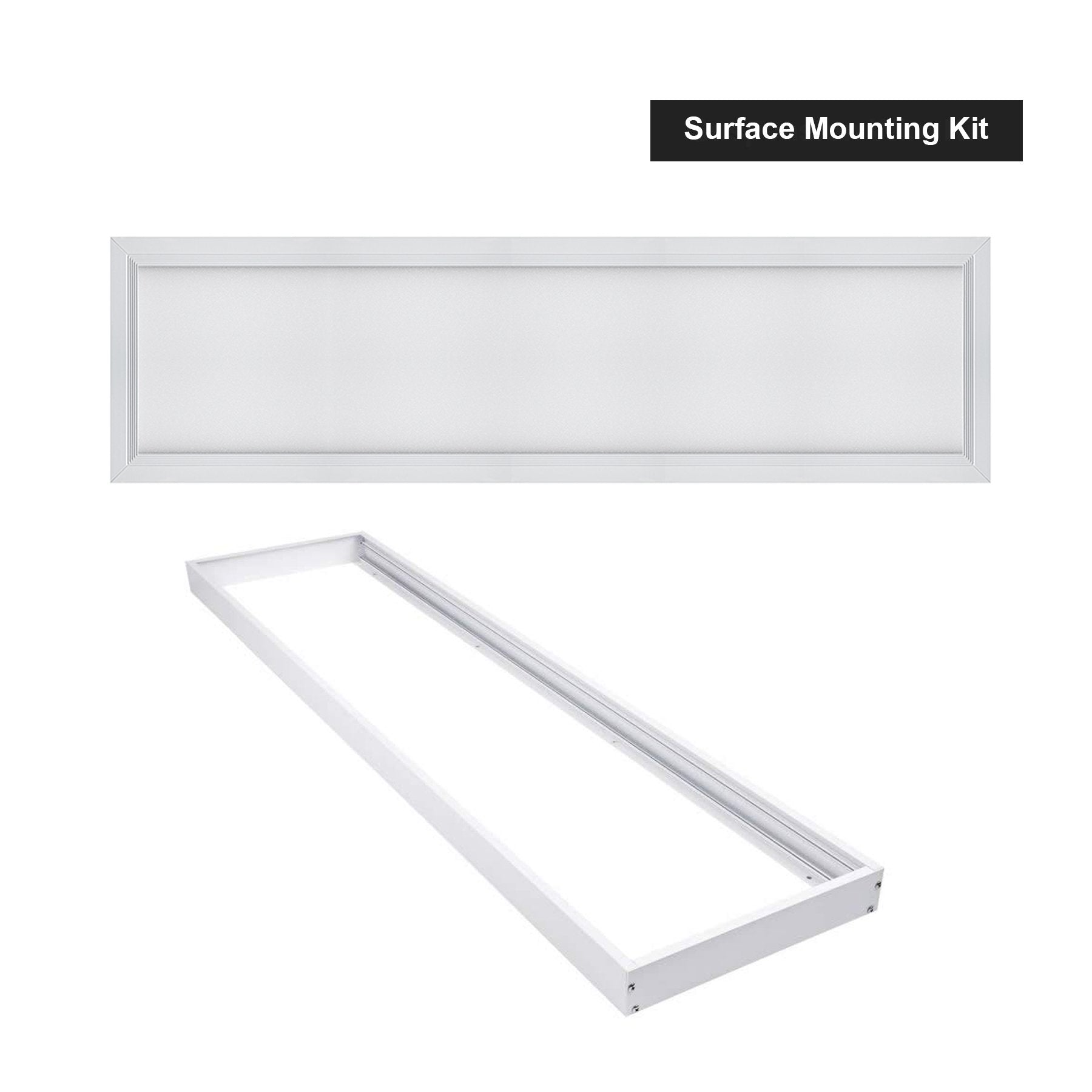 G.W.S LED Wholesale 1195x295mm LED Panel Lights Surface Mounted (With Mounting Frame Kit) / Neutral White (4000K) / No 1195x295mm 42W White Frame LED Panel Light
