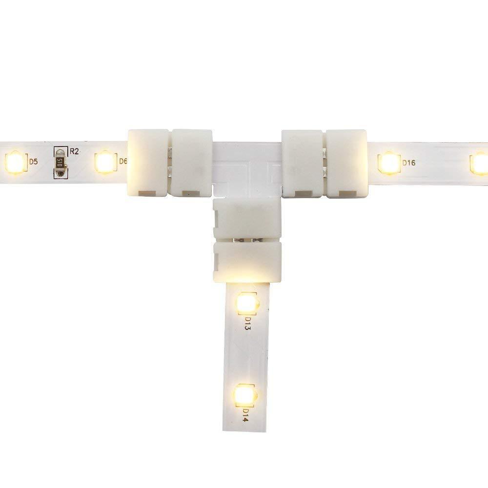 G.W.S LED Wholesale 2 Pin LED Single Colour Strip Light T Shape Connector