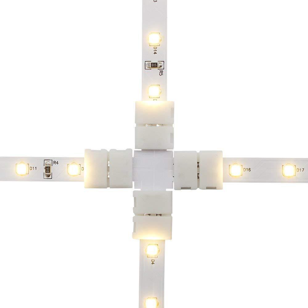G.W.S LED Wholesale 2 Pin LED Single Colour Strip Light X Shape Connector